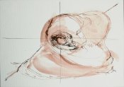 PŘÍBĚHY ŽIVÉHO , 2009-10, lavírovaná kresba, 30x42 cm (4)