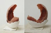 BODY COVERING, 2008, cement, wax, polyester, 37x41x15 cm